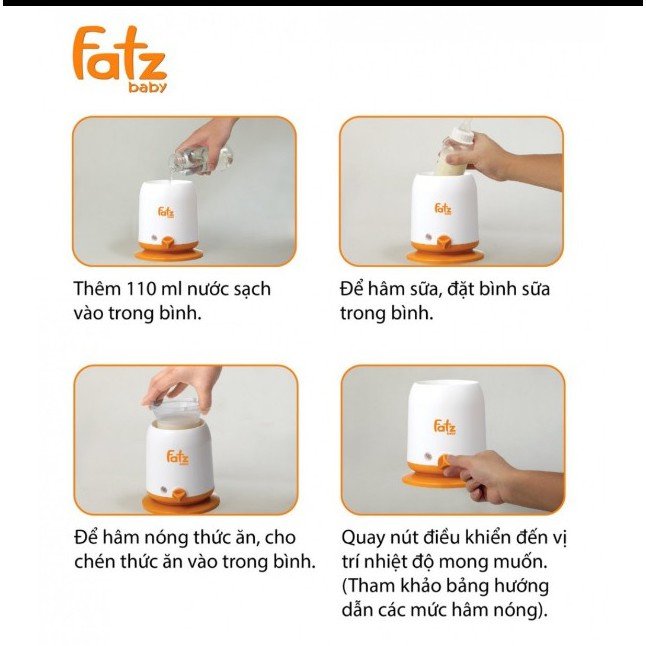 [có nowship][BH12th]Máy hâm sữa 4 chức năng chính hãng Fatz Baby FB3002SL - mono 2