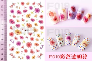 Sticker hình hoa 3d dán móng tay