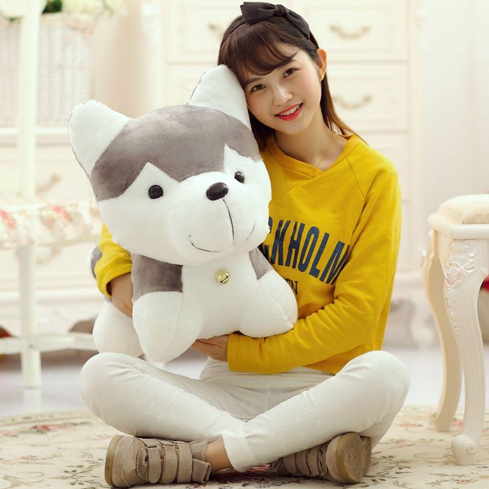 GIOVANNI Husky Plush Toy Cartoon Animal Doll Toys Accompany Toys Cartoon Pillow Appease Toys Dog Bell Husky Baby Sleeping Pillow