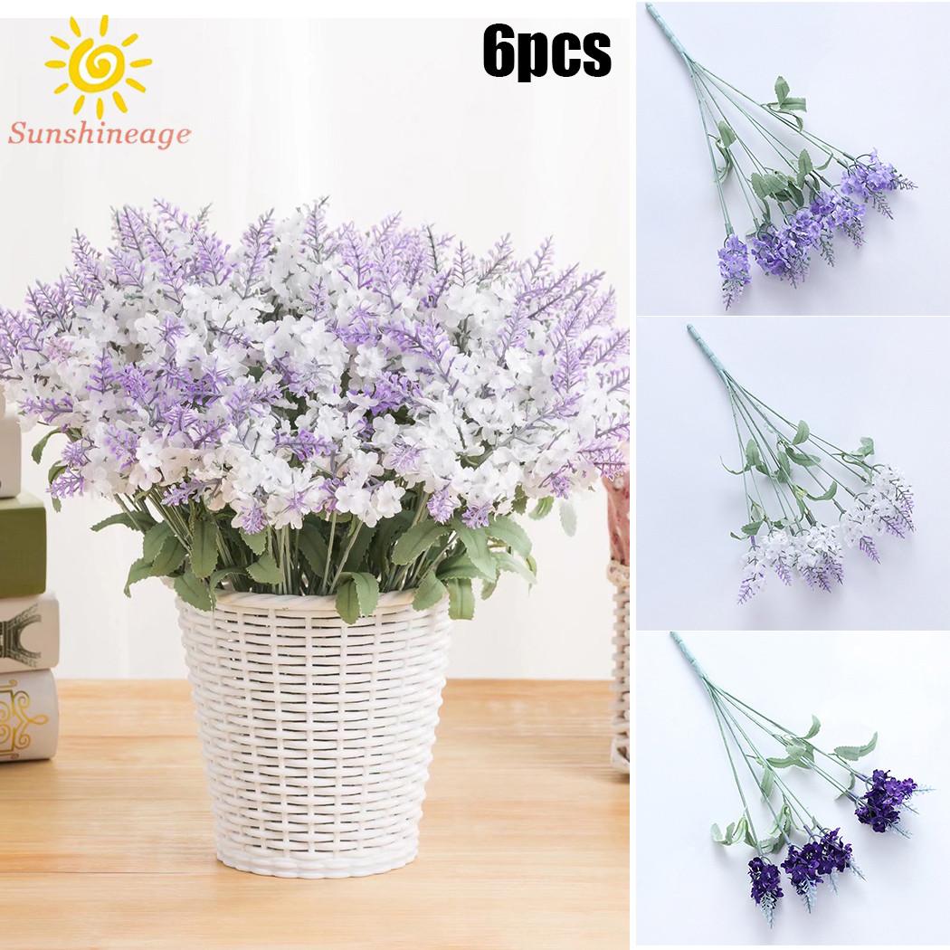 Lavender Flower Shop Office Silk 10 Heads Artificial Flower Home Wedding Decor