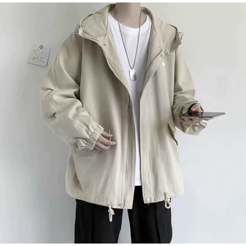 Áo khoác Dù  2 lớp  - Nam  Nữ -form  rộng phong cách -HÀN QUỐC -85ky