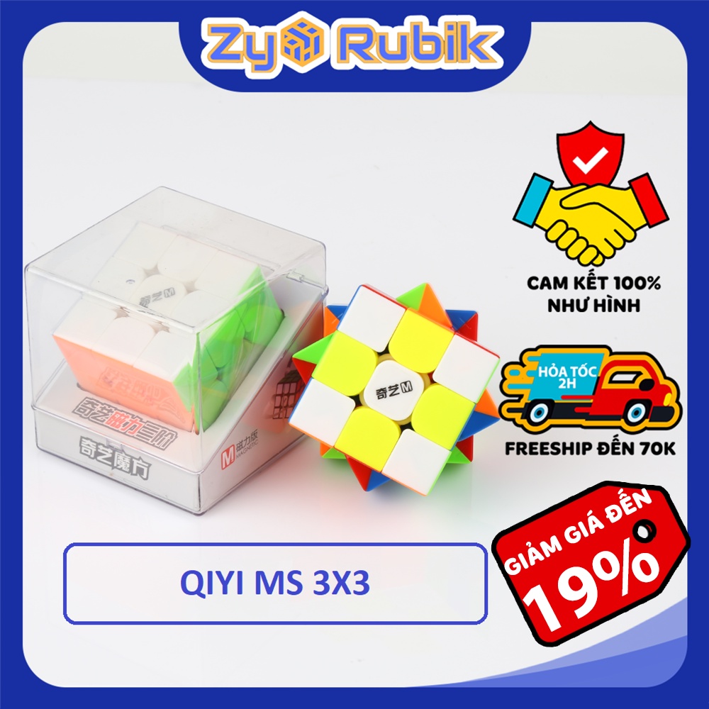 Rubik 3x3 QiYi MS Magnetic 2020 stickerless (Có nam Châm- Hãng Mod M) - ZyO Rubik