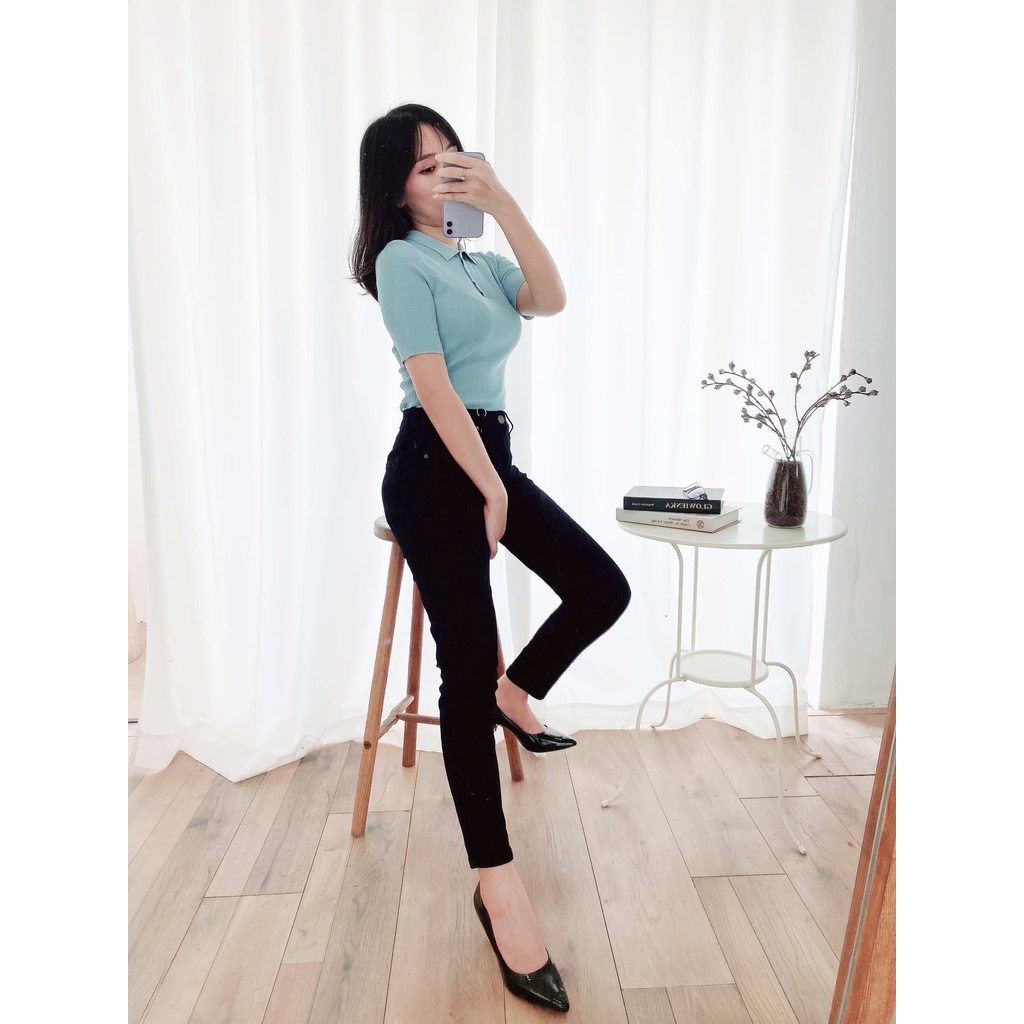 Áo len nữ YODY có cổ polo kiểu tay lỡ co giãn giữ form ALN4036 | BigBuy360 - bigbuy360.vn