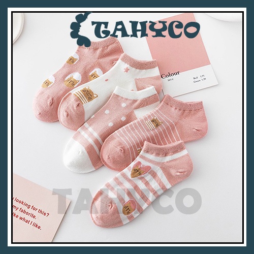 Vớ tất cổ ngắn nữ dễ thương phong cách Hàn Quốc TAHYCO TN15 1 ĐÔI