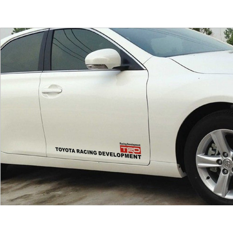 Bộ 2 tem dán cửa xe ô tô phong cách TRD sport