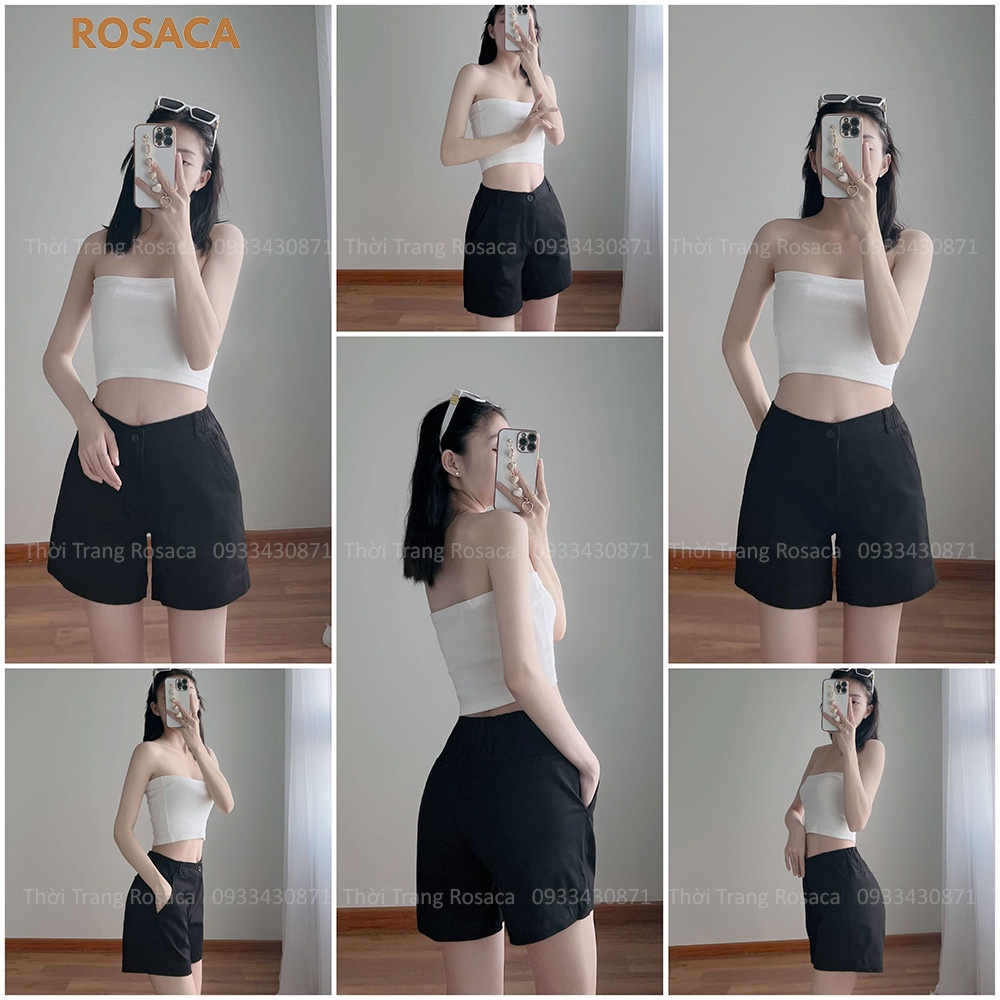 QUẦN ĐÙI KAKI NỮ GIÁ RẺ NHIỀU MÀU, KIỀU DÁNG ĐẸP ROSACA