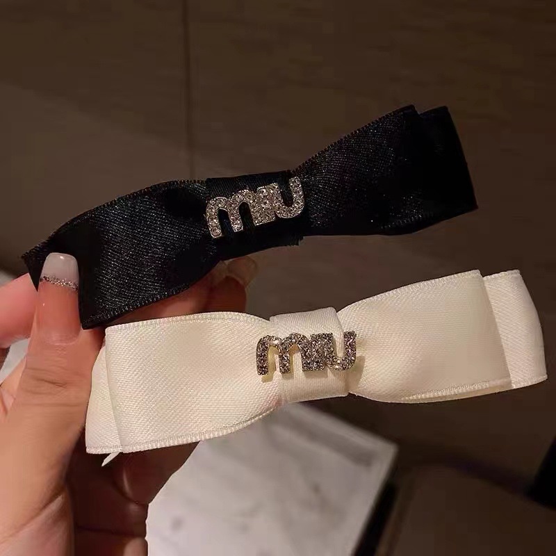 Kẹp Tóc Hình Nơ Đính Đá Lấp Lánh Phong Cách Công Chúa Cho Nữ