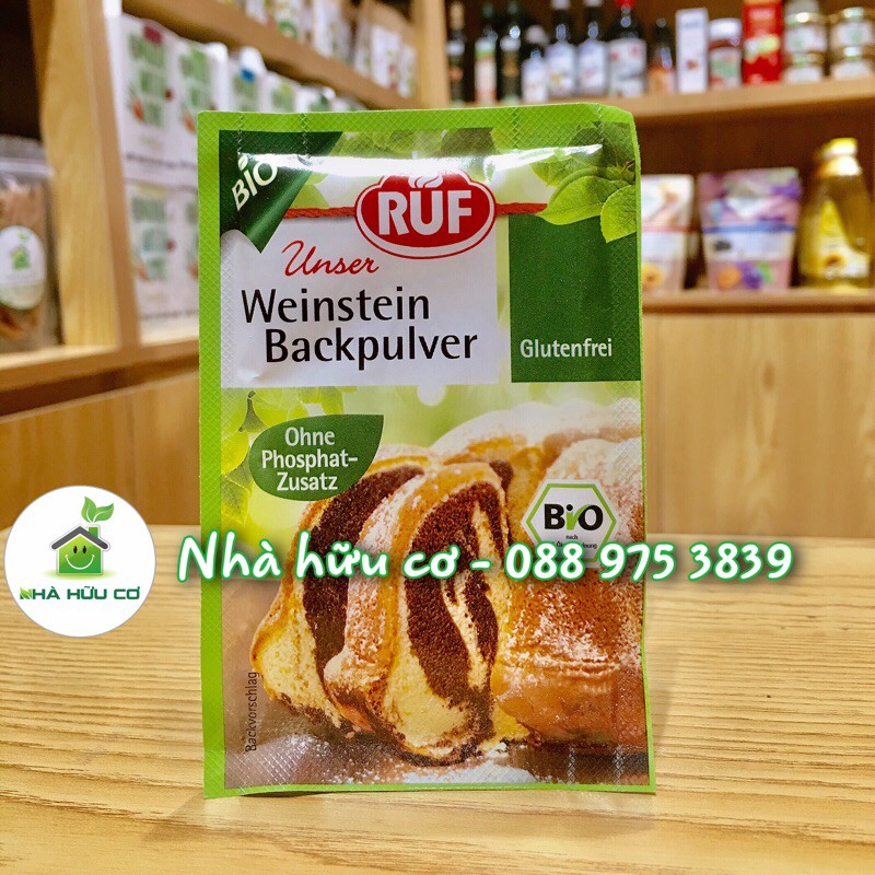 [Mã 77FMCGSALE1 giảm 10% đơn 250K] Bột nở hữu cơ Ruf - Date: 5/2022