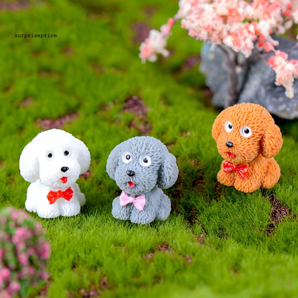 Set 4 Mô Hình Chú Chó Con Dễ Thương Dùng Trang Trí Vườn DIY