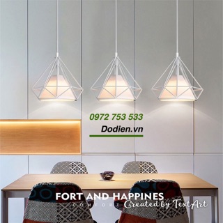 Đèn thả đơn kim cương màu trắng D250