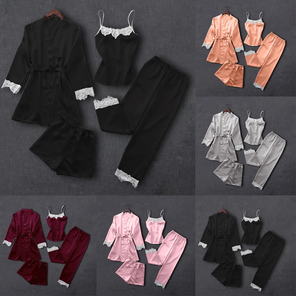 Set Đồ Ngủ Lụa Thời Trang Dành Cho Nữ
