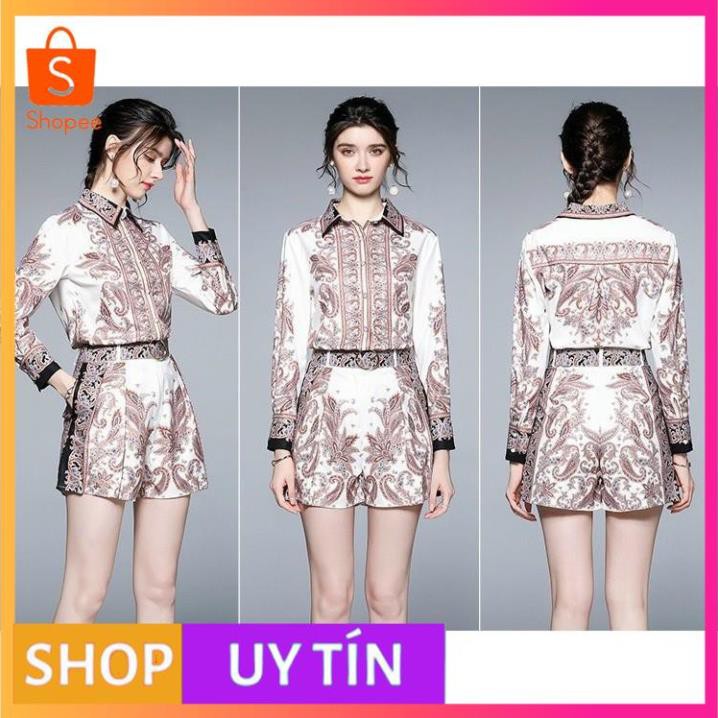 HÀNG NHẬP CAO CẤP -SET BỘ LỤA HỌA TIẾT QUẦN SHORT ÁO SƠ MI - [MẪU ĐẸP CHẤT LƯỢNG]