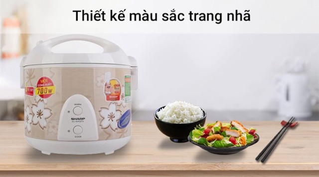 Nồi cơm điện Sharp 1.8 lít KS-N191ETV  - Hàng Mới 100% Chính Hãng - Sản Suất Thái Lan và việt nam