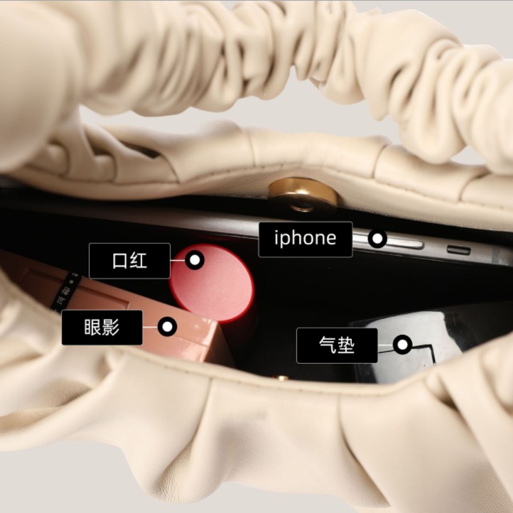 Túi Đeo Chéo Thiết Kế Xếp Ly Xinh Xắn Cho Nữ