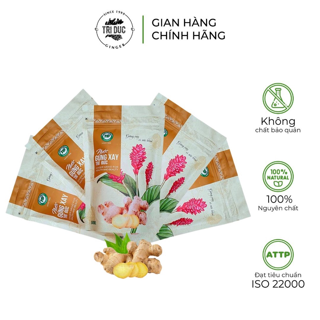 5 gói Nước Cốt Gừng Xay dùng tắm bé hoặc ngâm chân