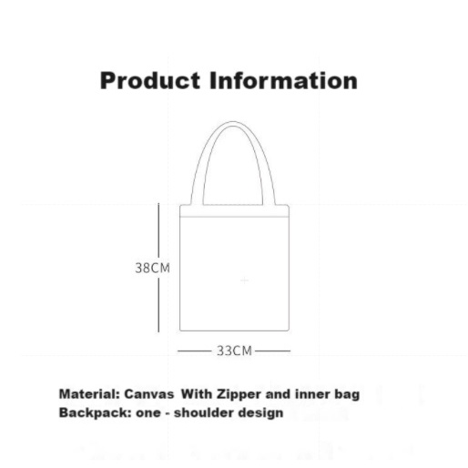 Sumikko Gurashi cartoon canvas bag Túi vải túi một vai cô gái túi xách túi học sinh túi zipper túi túi môi trường