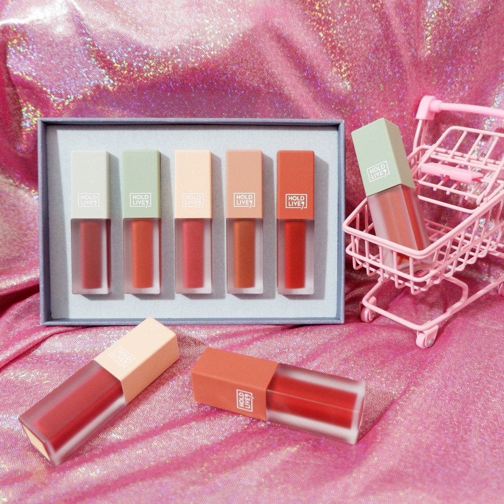 Set 5 son kem vuông Hold Live orchid love matte lip chính hãng Holdlive nội địa Trung HL270 NPP Shoptido | BigBuy360 - bigbuy360.vn