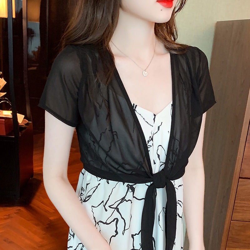 Áo Khoác Voan Mỏng Tay Ngắn Thời Trang Dành Cho Nữ###