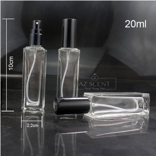 50 ống chiết nước hoa thuỷ tinh vuông 20ml