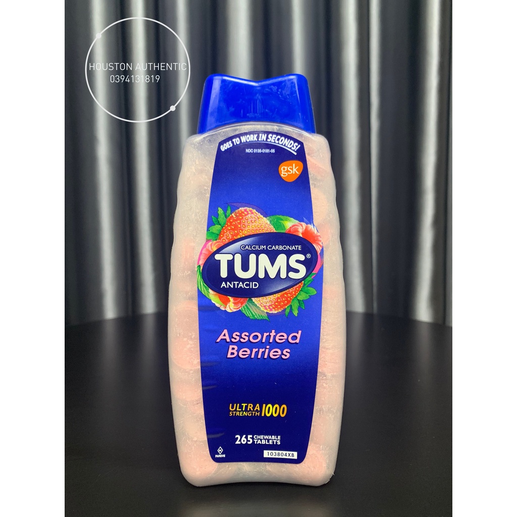 Kẹo ngậm Tums Antacid Mỹ 265 viên hổ trợ tiêu hóa,  giảm đau bao tử _ Live mua hàng tại Mỹ