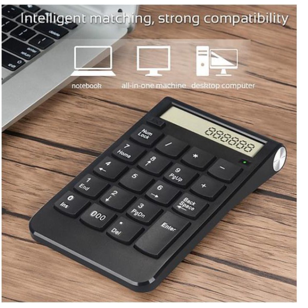 Máy tính bỏ túi Number Pad Wireless LCD Mac windows