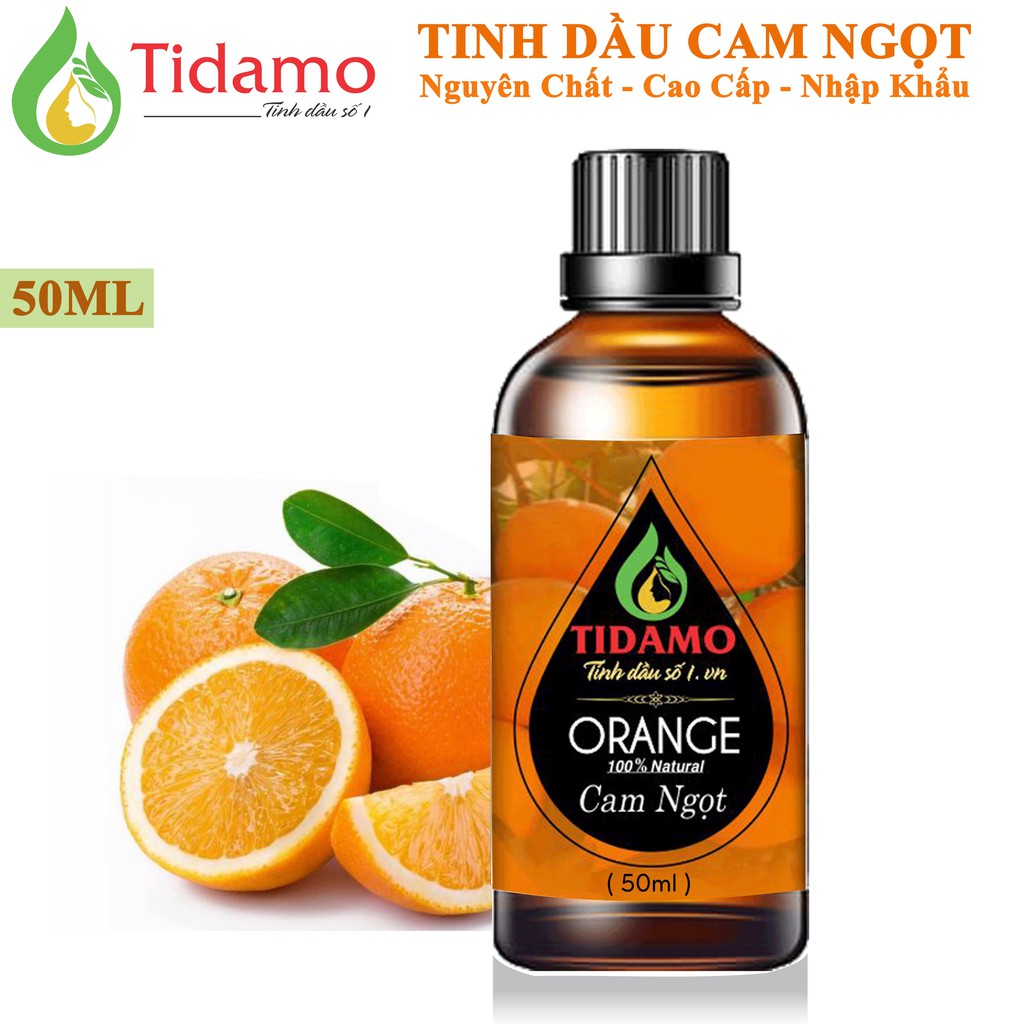 Tinh Dầu Cam Cao Cấp 50ml - Tinh dầu cam nguyên chất chính hãng TIDAMO giúp thư giản và làm đẹp