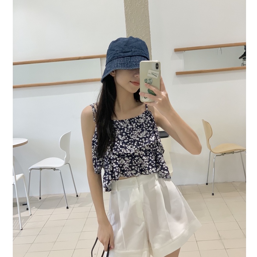 áo 2 dây hoa nhí lưng buộc dây nơ LOLLIE STUDIO TKA338