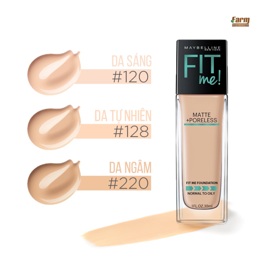 Kem Nền Maybelline Fit Me - Kem Nền BB Cream Kiềm Dầu Lâu Trôi Maybeline - Đồ Trang Điểm Makeup Da Dầu Mụn Khô