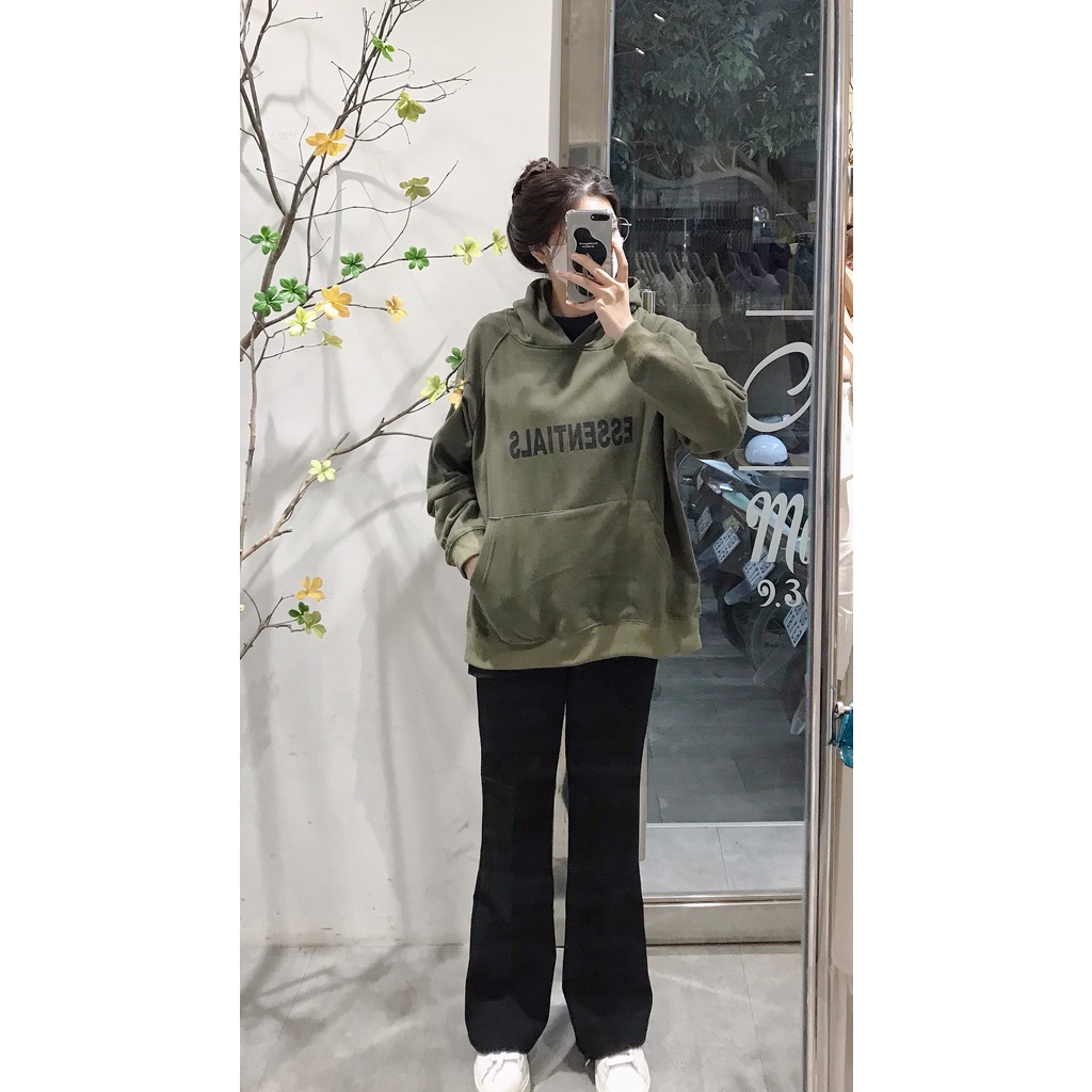 Áo nỉ hoodie EssentiaIs, hoodie oversize nỉ bông