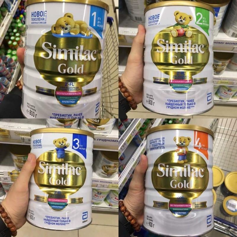 (DateT3/2023) Sữa Similac gold của Nga lon 800g đủ số 123