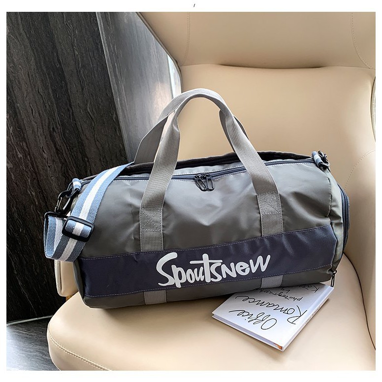 Túi thể thao du lịch, túi trống có kèm ngăn để giầy vải chống thấm nước siêu nhẹ cực bền phong cách trẻ Hàn quốc TX8010