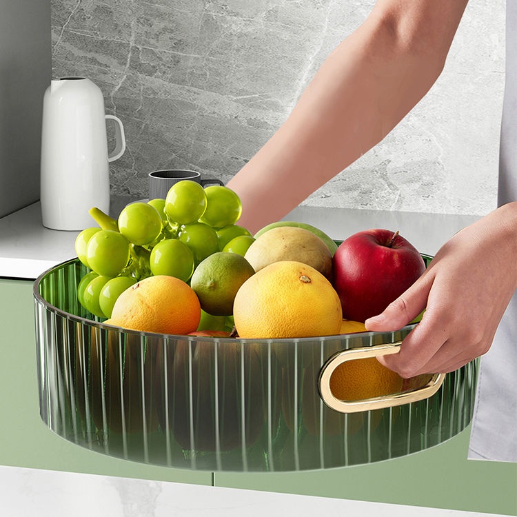 Đĩa Trái Cây Có Thể Xoay Sáng Tạo Mới Món Tráng Miệng đĩa đựng Gia Vị Hộp đựng Gia Vị Bàn Trang điểm Hộp Lưu Trữ Mỹ Phẩm Phòng Khách Đĩa Trái Cây Sang Trọng ánh Sáng