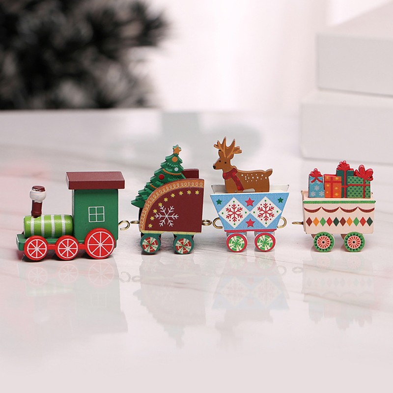 Đồ trang trí Người Tuyết Ông Già Noel Bằng Gỗ Trang Trí Lễ Hội
