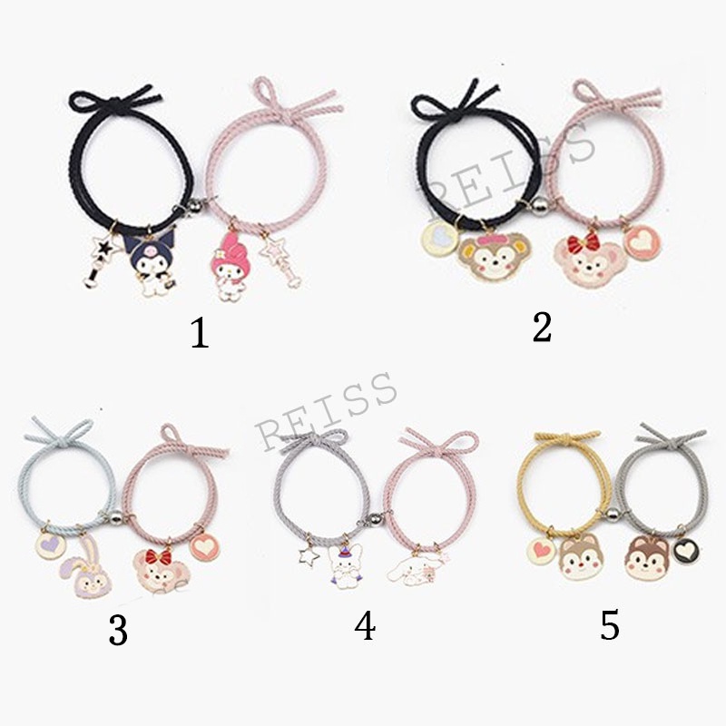 Bộ 2 Vòng Tay Dây Nam Châm Thiết Kế Phi Hành Gia Cinnamoroll Cho Cặp Đôi / 1 Tuổi