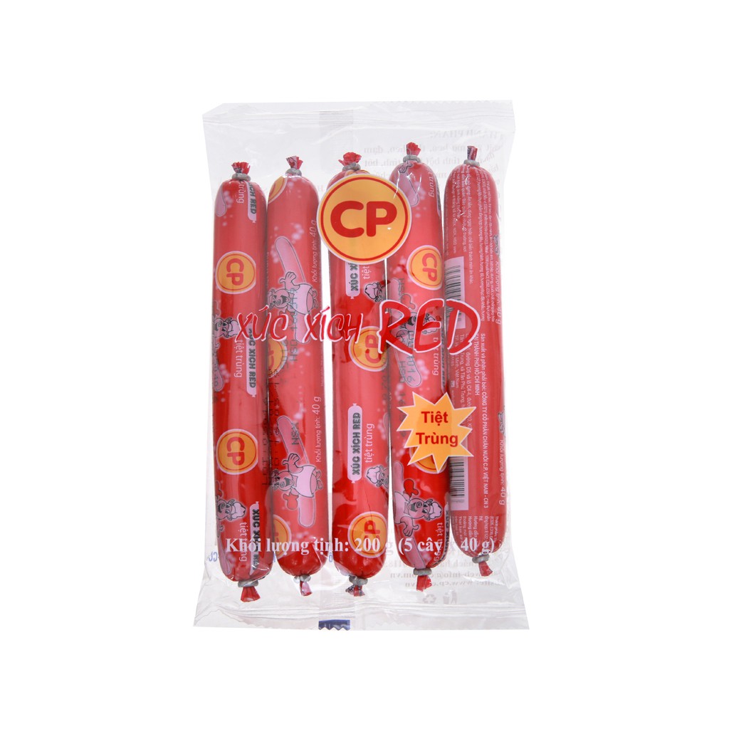 [SIEU RE] Xúc Xích Ăn Liền Red CP Tiệt Trùng Gói 200g /5 CÂY x40g | BigBuy360 - bigbuy360.vn