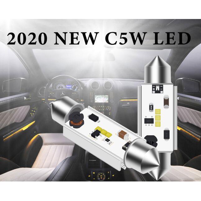 1 Đèn LED CANBUS C5W 12V-24V CSP Blub 31mm 36mm 39mm 41mm Gắn Trần Xe Hơi