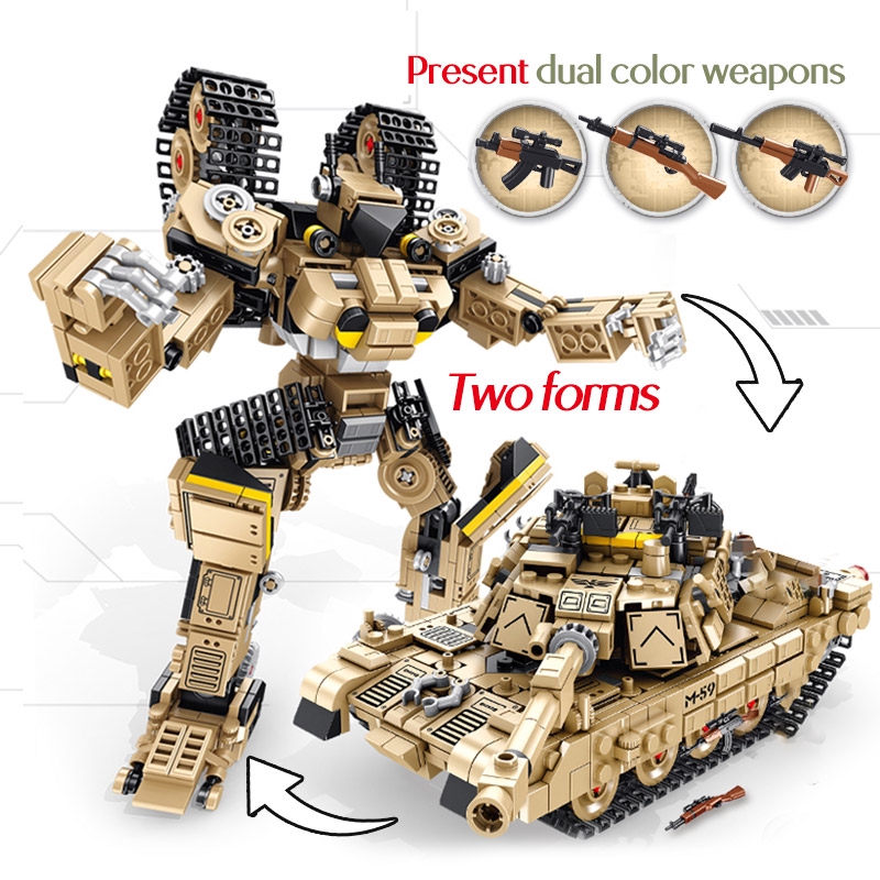 Đồ chơi lắp ghép lego hình xe tăng chiến đấu quân đội M1A2 Abrams