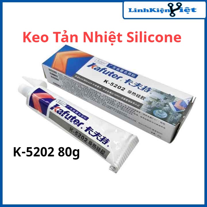 Keo tản nhiệt Silicone dán dính CPU, IC Kafuter K-5202 80g