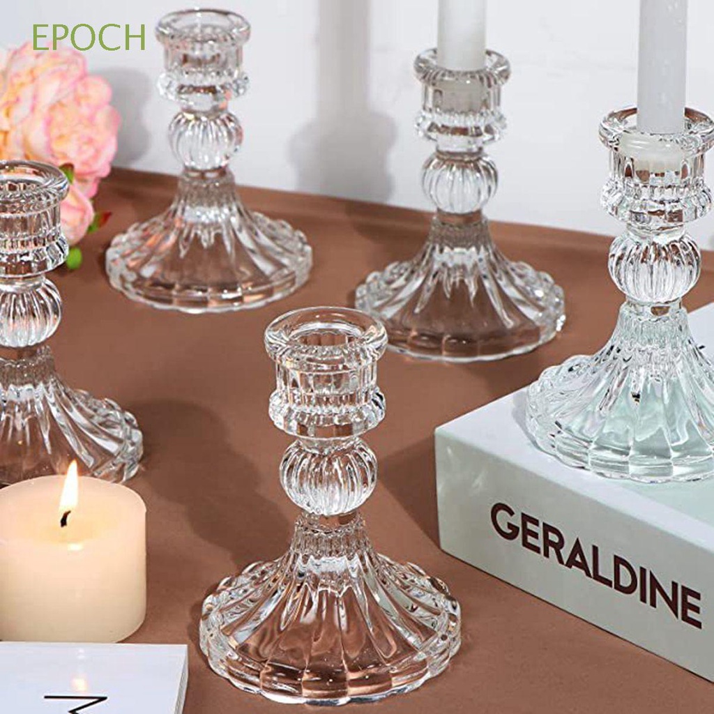 Epoch Chân Nến Thủy Tinh Thiết Kế Đơn Giản Trang Trí Phòng Ăn / Tiệc Cưới / Giáng Sinh