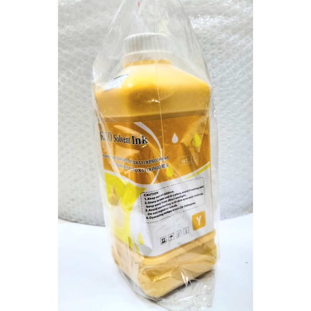 Mực dầu màu VÀNG ECO Solvent Ink dành cho máy in Epson in Decal khổ lớn