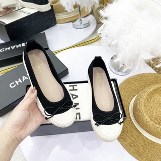 Giày búp bê nơ đế bệt chun fullbox