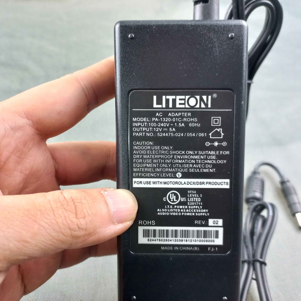 Adapter 12V 5A Liteon | Nguồn 12V 5A | Adaptor 12V 5A | Đổi Điện 12V 5A | Chuyển Điện 12V 5A