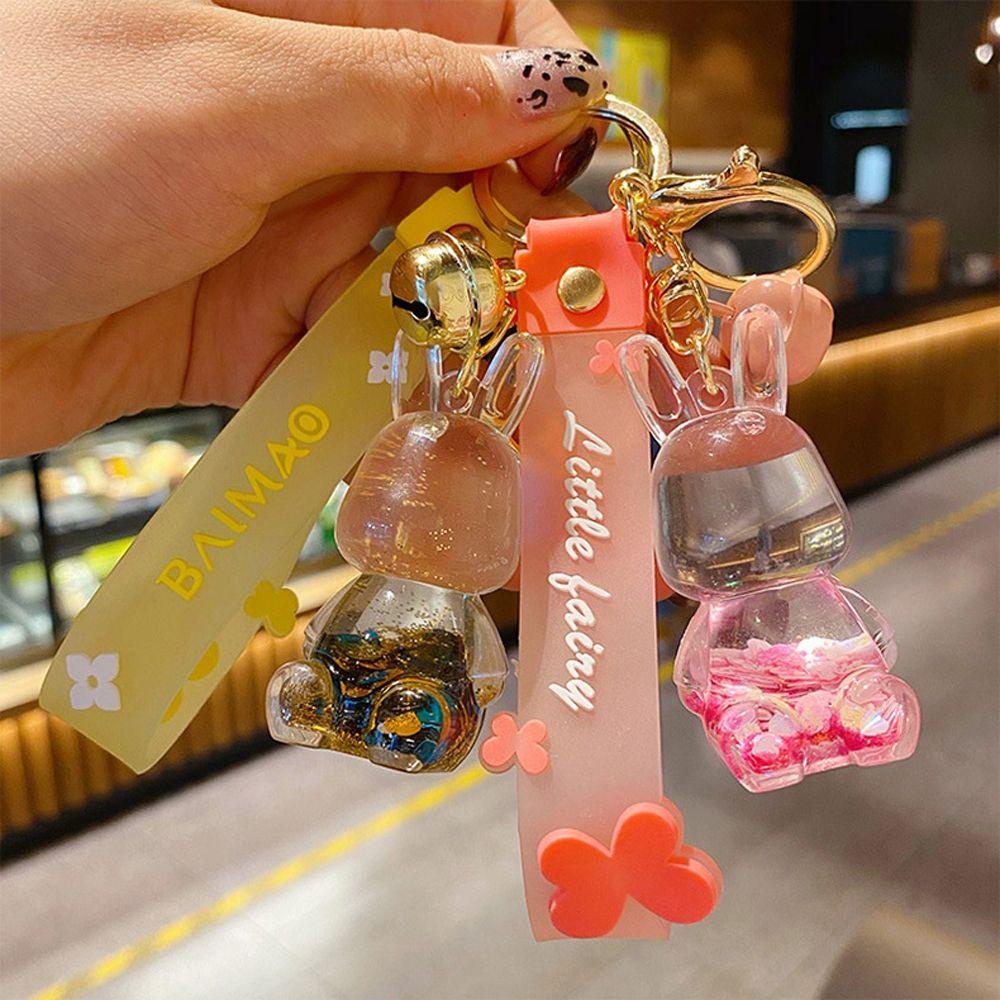 Móc Chìa Khóa Xe Hơi Dạng Cát Chảy Dễ Thương