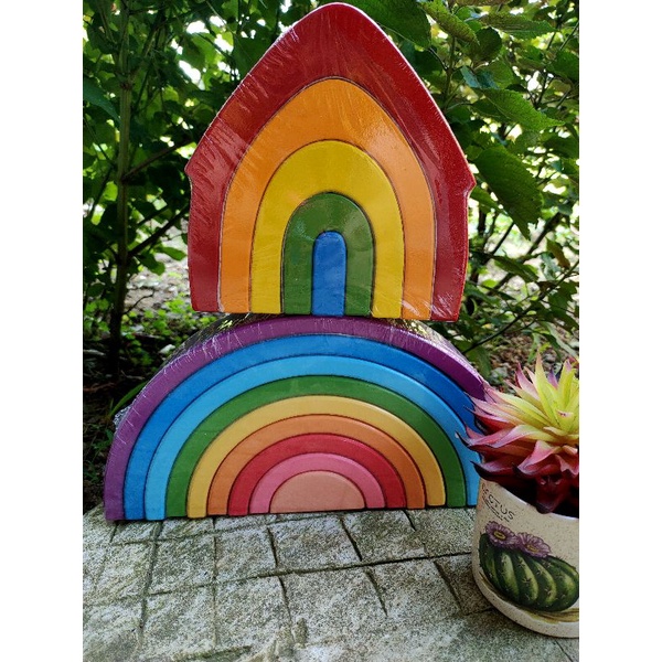 Xếp hình cầu vồng - Sáng tạo cho bé - xếp hình sáng tạo - kèm hướng dẫn chơi cho bé