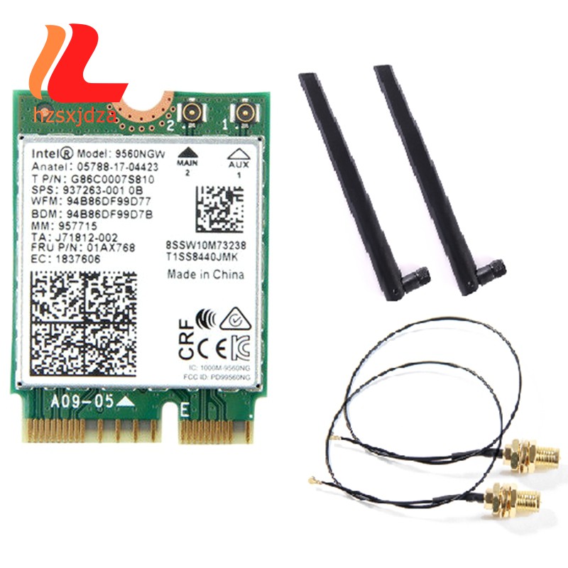 Dual Band Wireless for Intel 9560 AC 9560NGW 1.73Gbps Wifi 802.11Ac H9VN