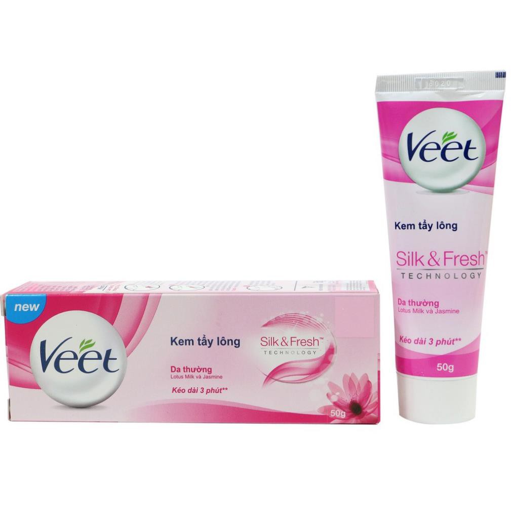 Kem Tẩy Lông Dành Cho Da Thường VEET Silk & Fresh Normal Tuýp 50g H168