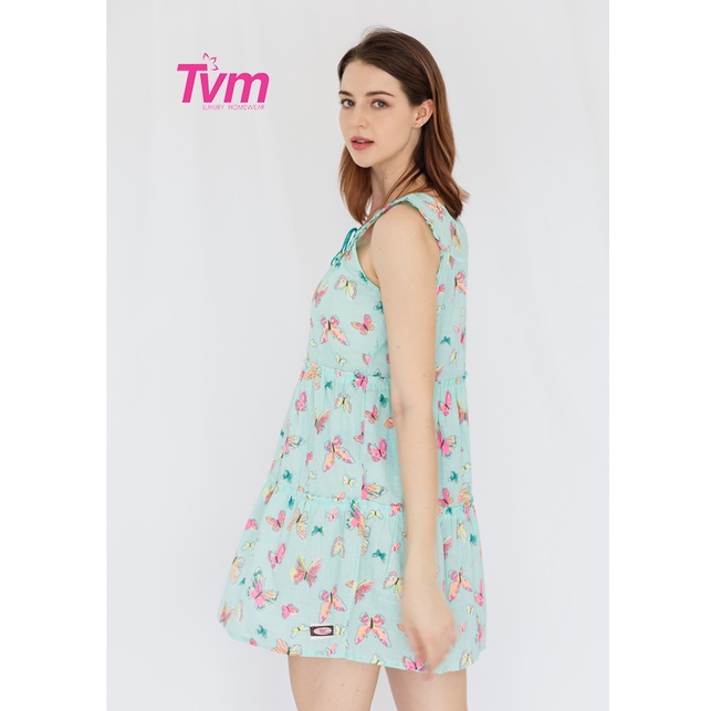 Đầm sát nách nữ mặc nhà chất cotton kate DA053 Tvm Luxury Homewear