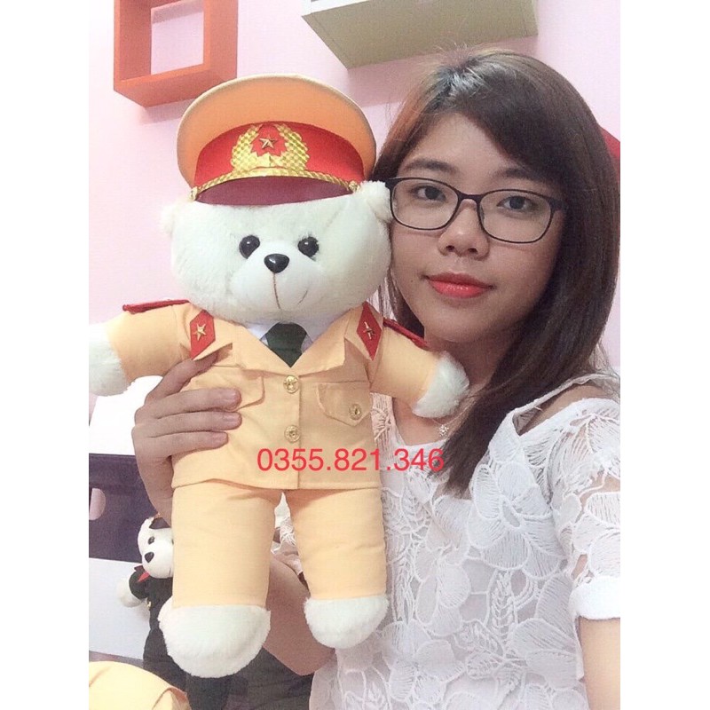 Gấu bông công an cảnh sát giao thông