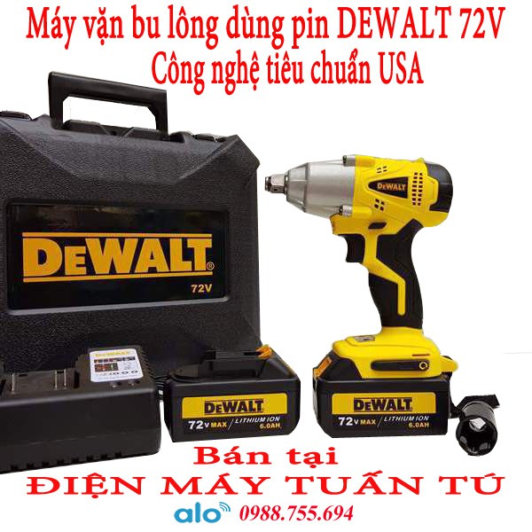 MÁY VẶN BU LÔNG DÙNG PIN DEWALT 72V