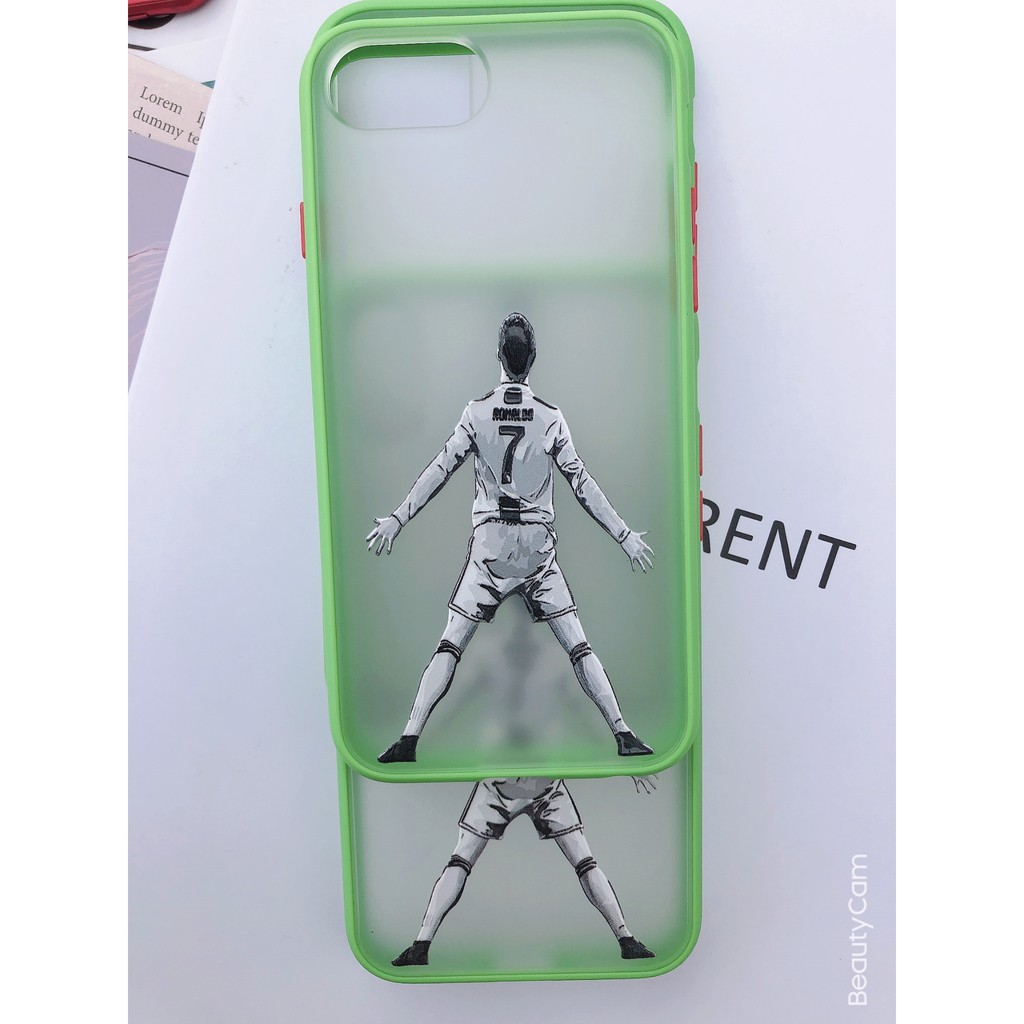 [Siêu rẻ] Ốp Lưng IPHONE Nhám Viền Xanh lá CR7 full dòng 6/6s đến 11promax- H Case